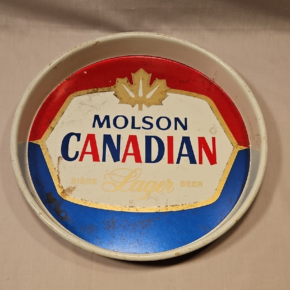Vintage Molson Canadian Biere Lager Beer Beverage Serving Tray